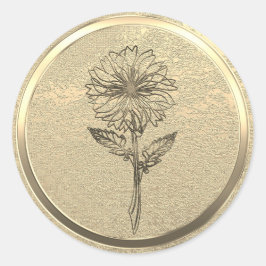 Guld Julhelg Vibe Runt Klistermärke