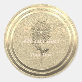 Guld Julhelg Vibe Runt Klistermärke