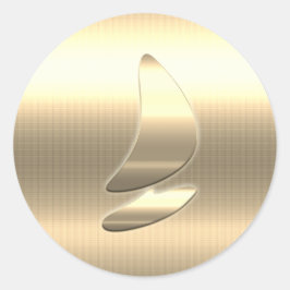 Guld Julhelg Vibe Runt Klistermärke