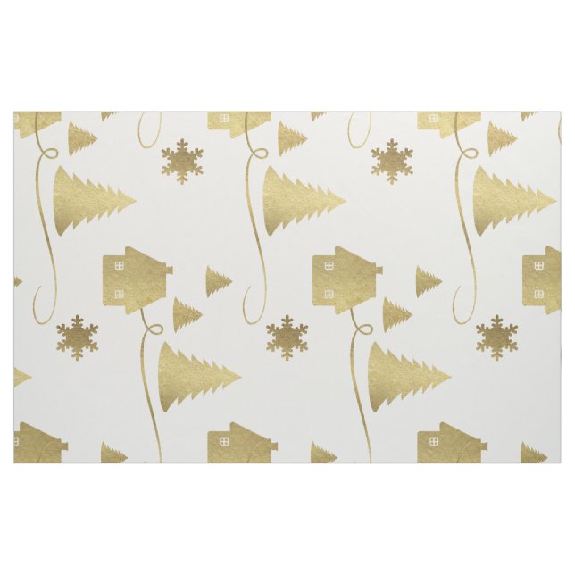 Guld Julhelg Vibe Tyg (Fat Quarter)