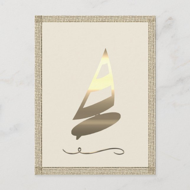 Guld Julhelg Vibe Vykort (Framsida)