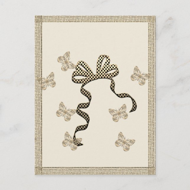 Guld Julhelg Vibe Vykort (Framsida)