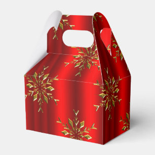 Guld julklapp - röd stjärna presentaskar