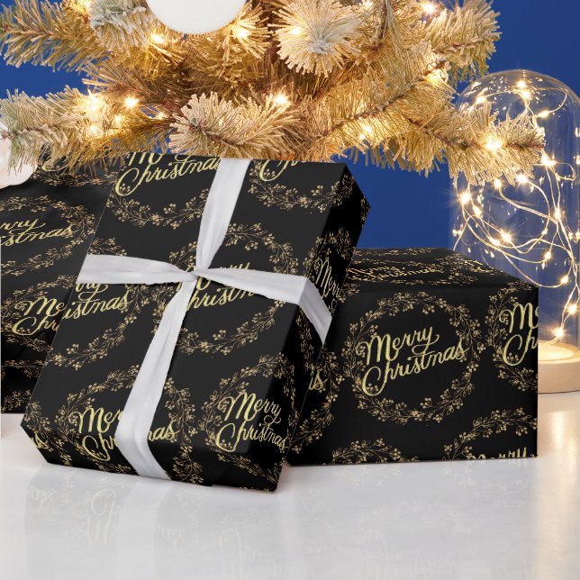 Guld julklappspapper presentpapper (Helgdagar)