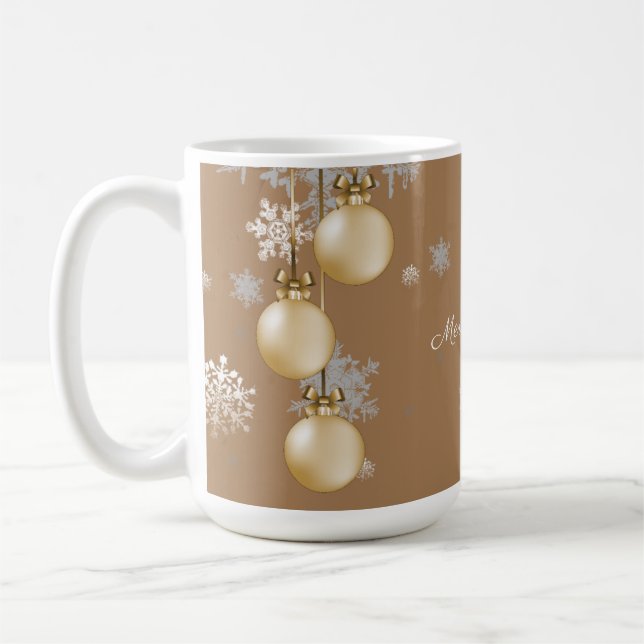 Guld julprydnad Mugg (Vänster)