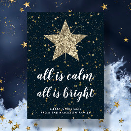 Guld julstjärna | Alla är BrightStor-familjen Julkort