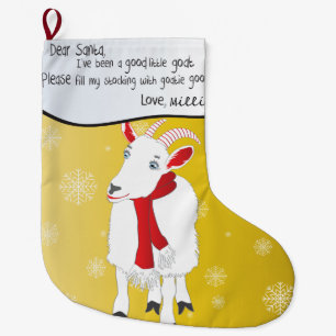 Guld jultomten Kära Santa Jag har varit bra Stor Julstrumpa