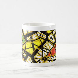 GULD – Jumbo konst-mugg | Abstrakt lyxdesign Kaffemugg