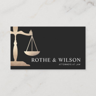 Guld justitieminister Attorney Black Visitkort