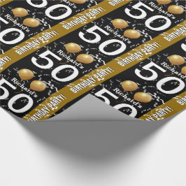 GULD K96Z1 för 50th födelsedag för Presentpapper