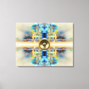 Guld kaleidoskop, musikhögtalare kanvastryck