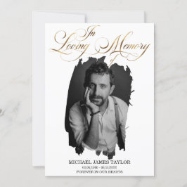 Guld-kallgrafifoto i överljudsminnen inbjudningar