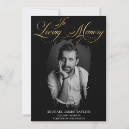 Guld-kallgrafifoto i överljudsminnen inbjudningar