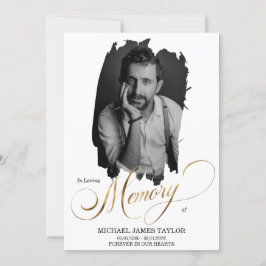 Guld-kallgrafifoto i överljudsminnen inbjudningar