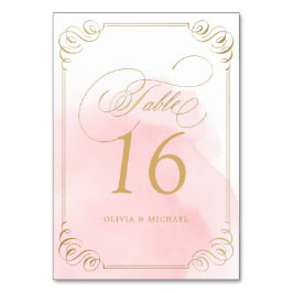  guld-kalligrafi bröllop bordsnummer