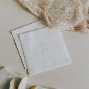 Guld Kärlek Finare, skript Bröllop Napkins Pappersservett