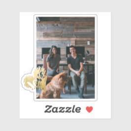 Guld Kärlek Heart Photo Personlig Klistermärken