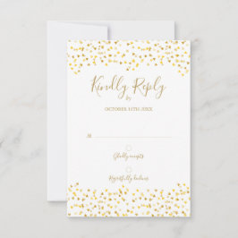 Guld kärlek hjärtan konfetti signatur RSVP OSA Kort