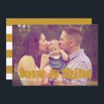 Guld Kärlek och ett enkelt foto till Hanukah-kort Julkort<br><div class="desc">Detta moderna Hanukkah-kort har ord kärlek & light i guld över ett utfallsfoto från fullt. Baksidan har en matchande strimlad mönster.</div>