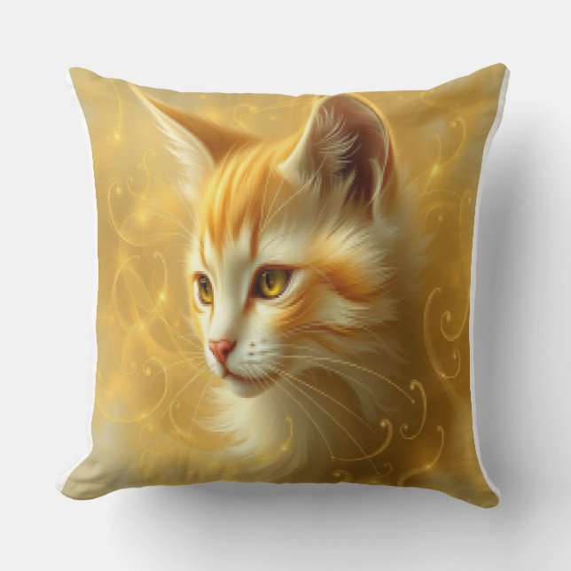 Guld katt  kudde (Framsida)