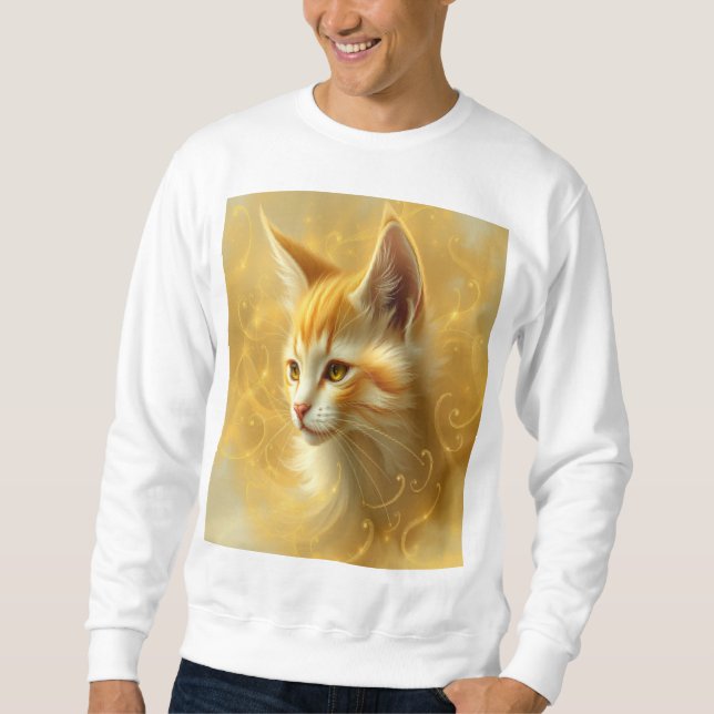 Guld katt  lång ärmad tröja (Framsida)