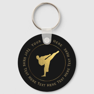 Guld Kickboxing - Karate Keychain Nyckelring