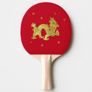 Guld- kinesisk drake pingisracket
