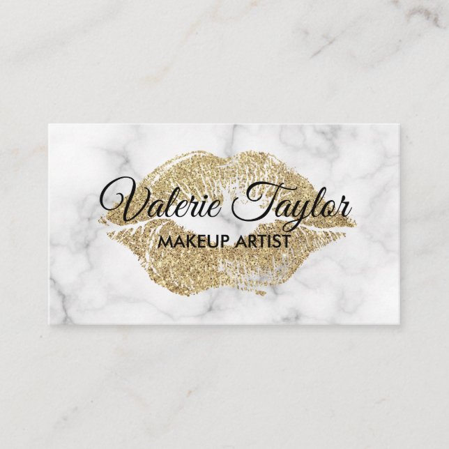 Guld Kiss Luxe Möte/Glitter Trim Tidsbeställning Kort (Framsida)