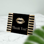 Guld Kiss Modern Black & Guld Rand Tack<br><div class="desc">Guld Kiss Modern Black & Guld Rand tack vare ditt kort.</div>
