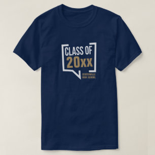 Guld-klass år Tal-bubbla T Shirt
