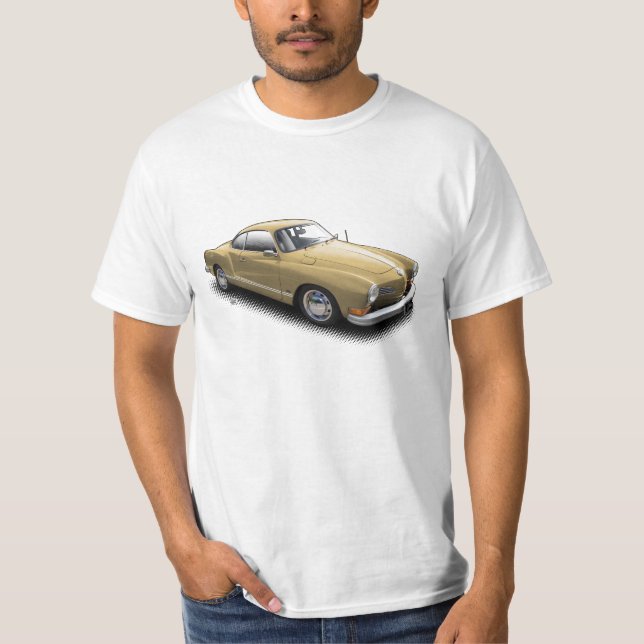 Guld- klassiker tyska Ghia på vitT-tröja Tee Shirt (Framsida)