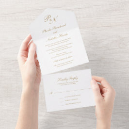 Guld Klassisk Elegant Bröllop