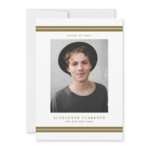 Guld Klassiska Ränder Moderna Foto Examen