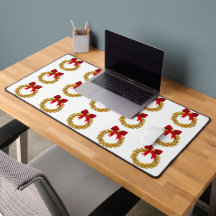 Guld Klockor Wreaths Desk Mat