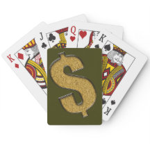 Guld-klumpad dollarsignatur