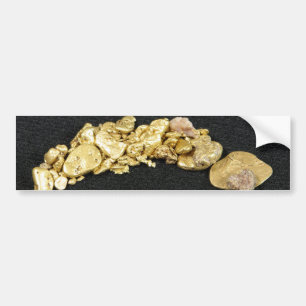 Guld- klumpar bildekal