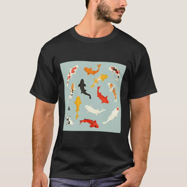 Guld Koi Fish T Shirt (Framsida)