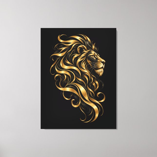 Guld Koi Fisk Insvept Canvas (Framsida)