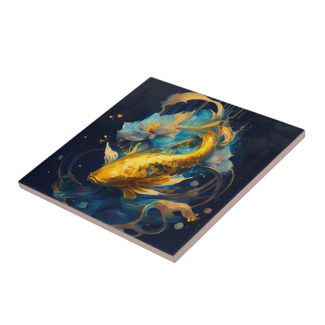 Guld Koi: Kakelplatta (Sidan)