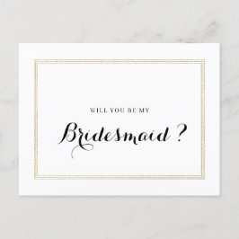guld kommer du att bli mitt bridessertkort inbjudan vykort