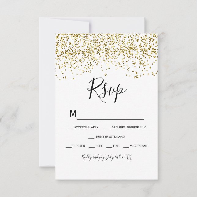 Guld konetti svartvit typografi osa (Framsida)