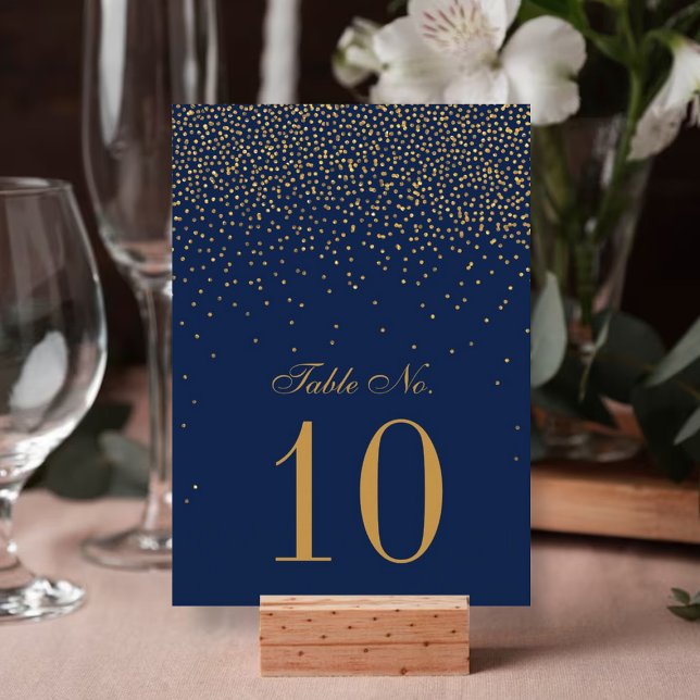 Guld Konfetti Bröllop Bordsnummer (Skapare uppladdad)