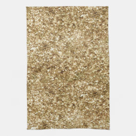Guld-konfetti Glitter Kökshandduk