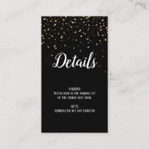Guld Konfetti på Svart Examen Detaljer Infoga