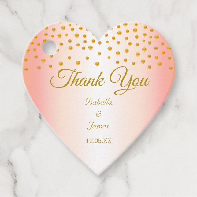 Guld Konfetti Ro Guld Gåvor Etiketter (Framsida)