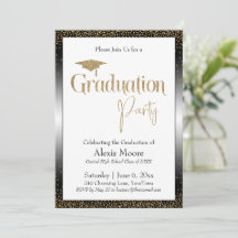 Guld-konfetti vid studentfesten