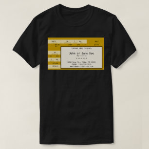 guld- konsertbiljett tee