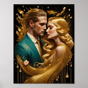 Guld konst par poster