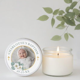 Guld Kor-baptism-favoritfästare | Elegant Religio Runt Klistermärke