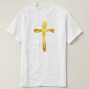 Guld Kor - Crucifixen för den kristna Religiösan T Shirt